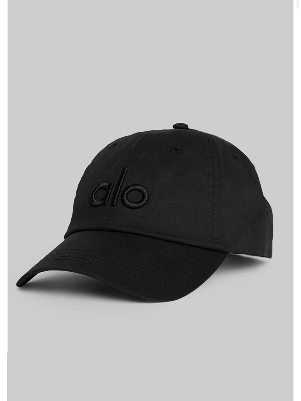 Alo Black Embroidered Logo Cap - Picture 4 of 4